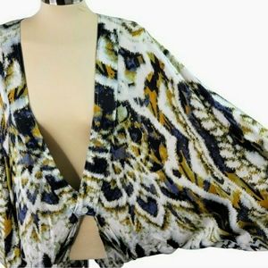 Tribal Ikat Print Kimono Top Free People